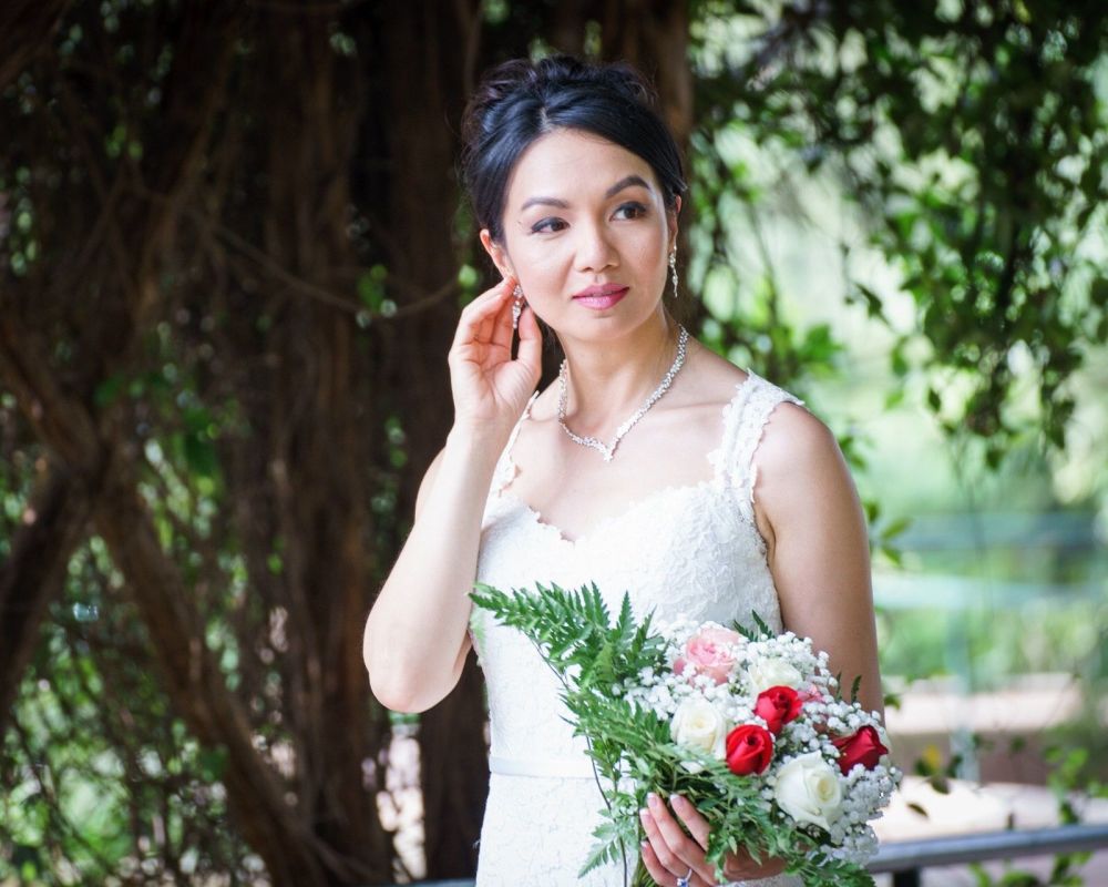 Melanie bridal photoshoot at Zilker Botanical Garden