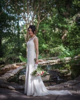 bridal photoshoot with Parvani Vida dress and Blue Lily Magnolia belt