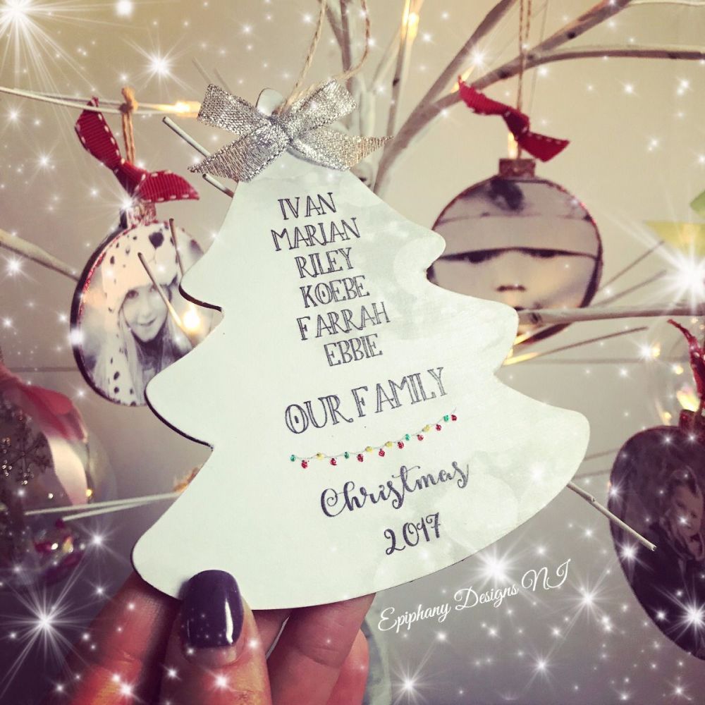 Our Family Christmas Tree Decoration 12cm 