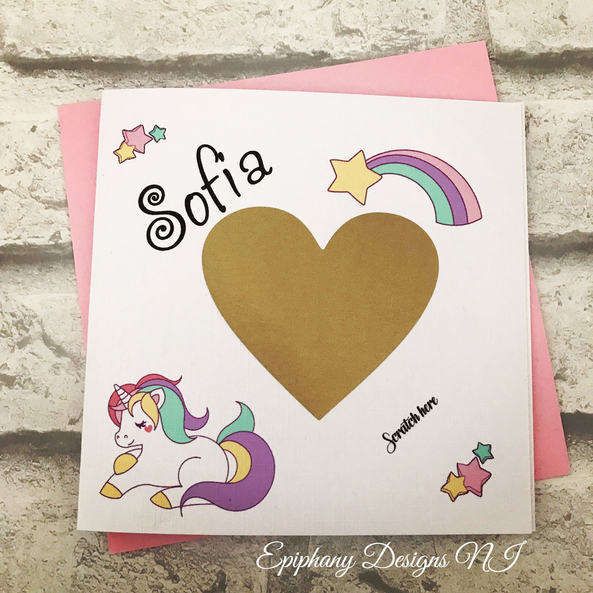 Unicorn Scratch Card