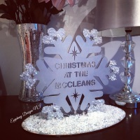 Large Silver Snowflake -  Christmas at the ..... freestanding 