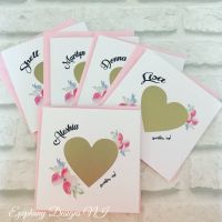 Will you be my Bridesmaid, Maid of Honour, Flowergirl Scratch card - Gold heart