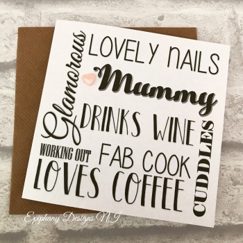 mothers day card personalised typography mum likes - mothers day fortnite card
