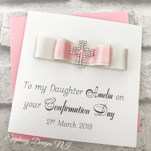 Chic Boutique Range Luxury Communion / Confirmation Card Congratulations Wh