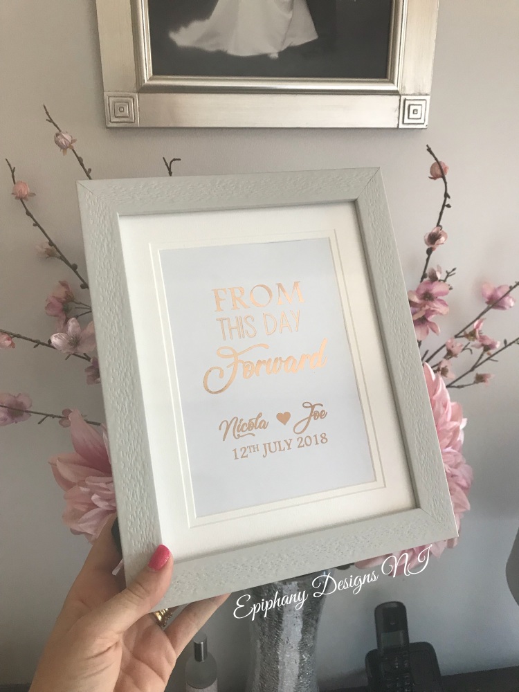 Foil Print - Always and Forever - personalised 