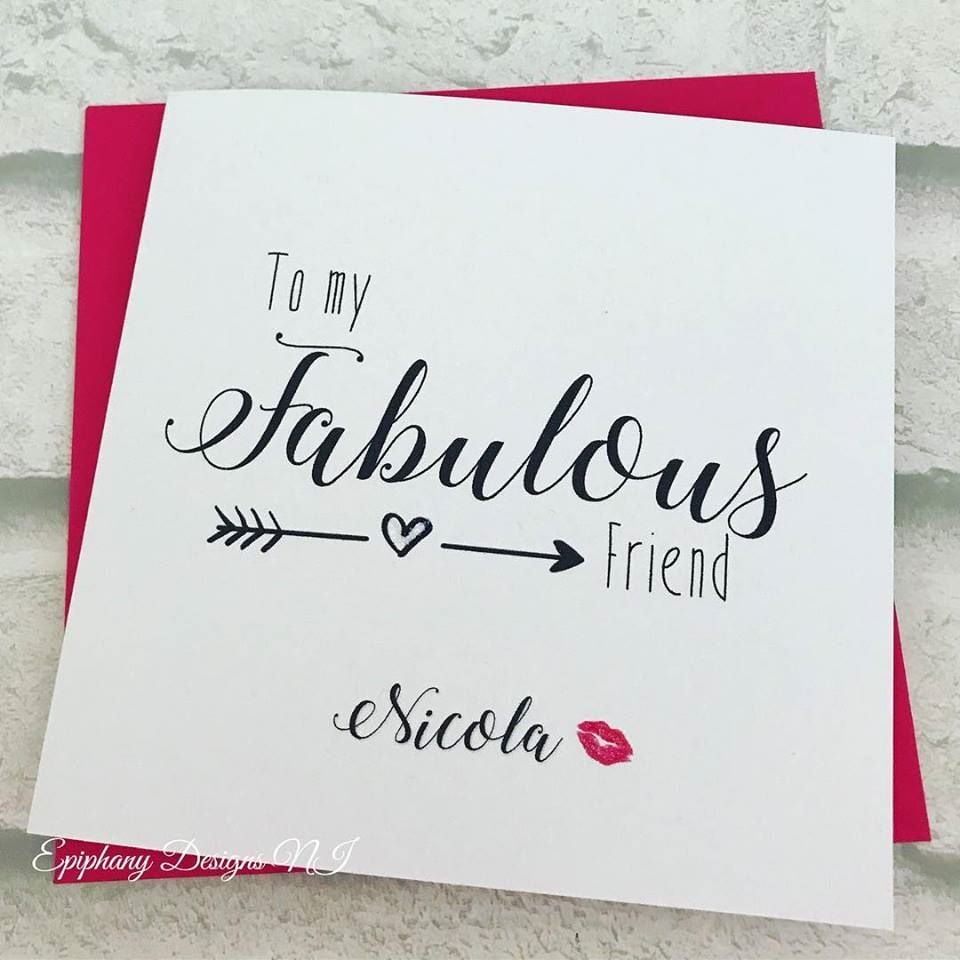 Fabulous Friend Card Greeting Card Personalised 