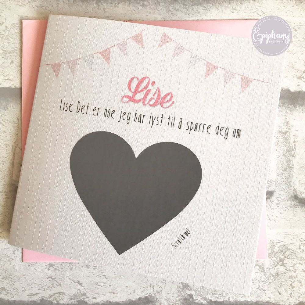 Will you be my ?? Scratch card - Godmother - Bunting