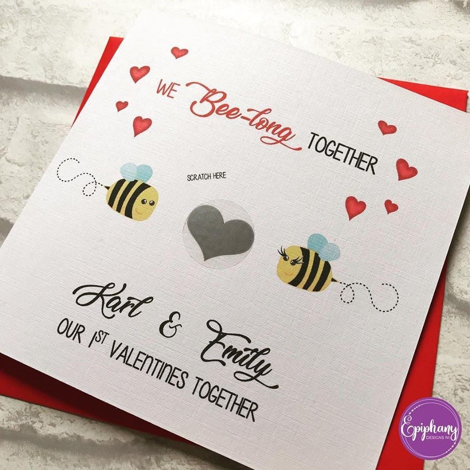 Scratch to Reveal Valentine’s Card - We Bee long together