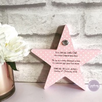 Christening Freestanding Star Personalised