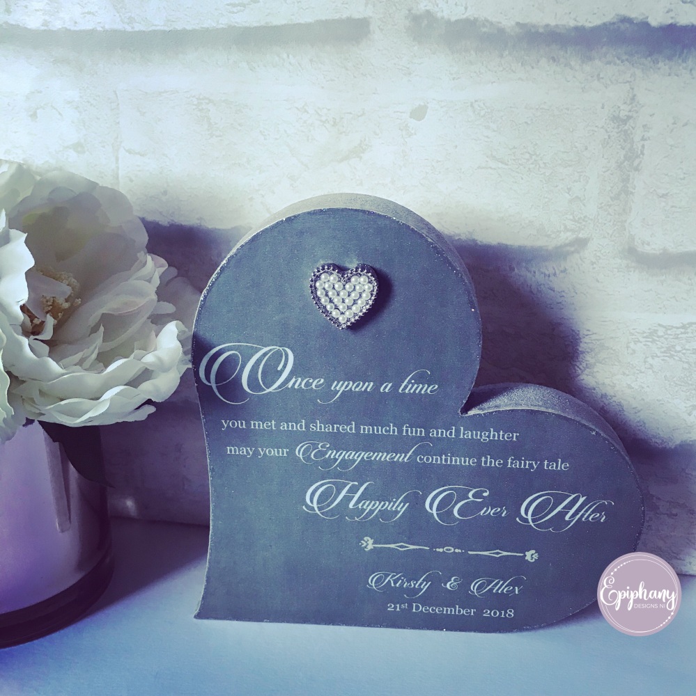 Happily Ever After Freestanding Heart - chalkboard effect