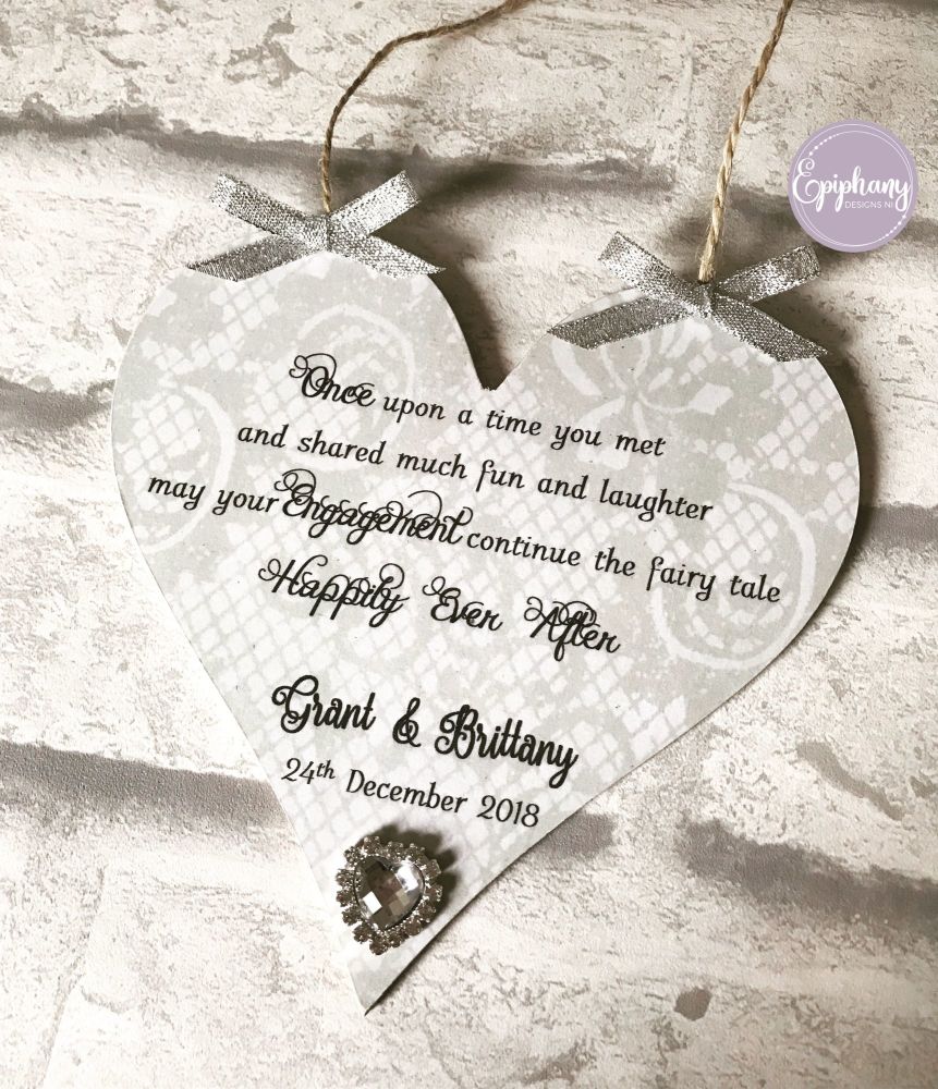 Happily Ever After Engagement Plaque personalised