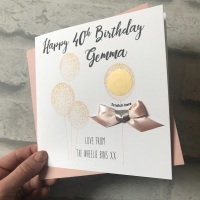Scratch the Balloons Birthday Card - Rose Gold