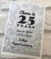 Anniversary Wine or Prosecco Bottle Labels