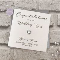 Chic Boutique Range - Wedding Day Congratulations - script with heart brooch