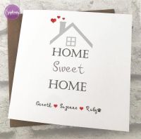 New Home Card Personalised "Home Sweet Home"