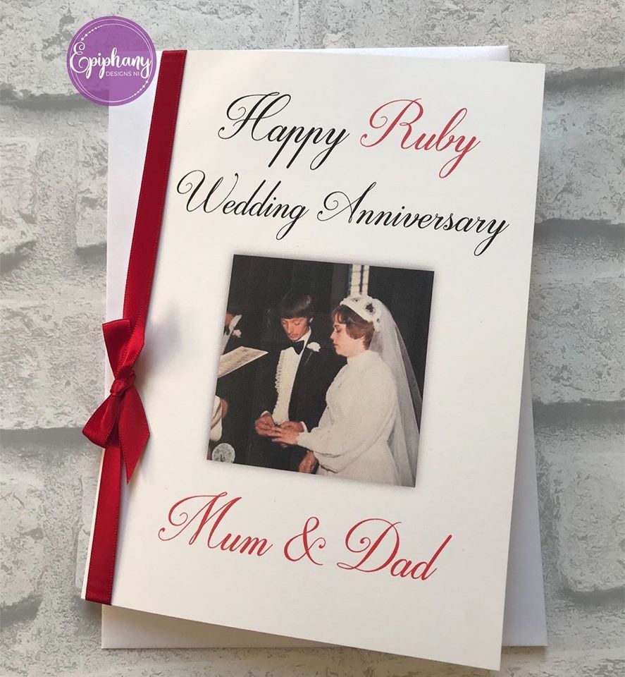 Wedding Anniversary Congratulations Card Large with photo