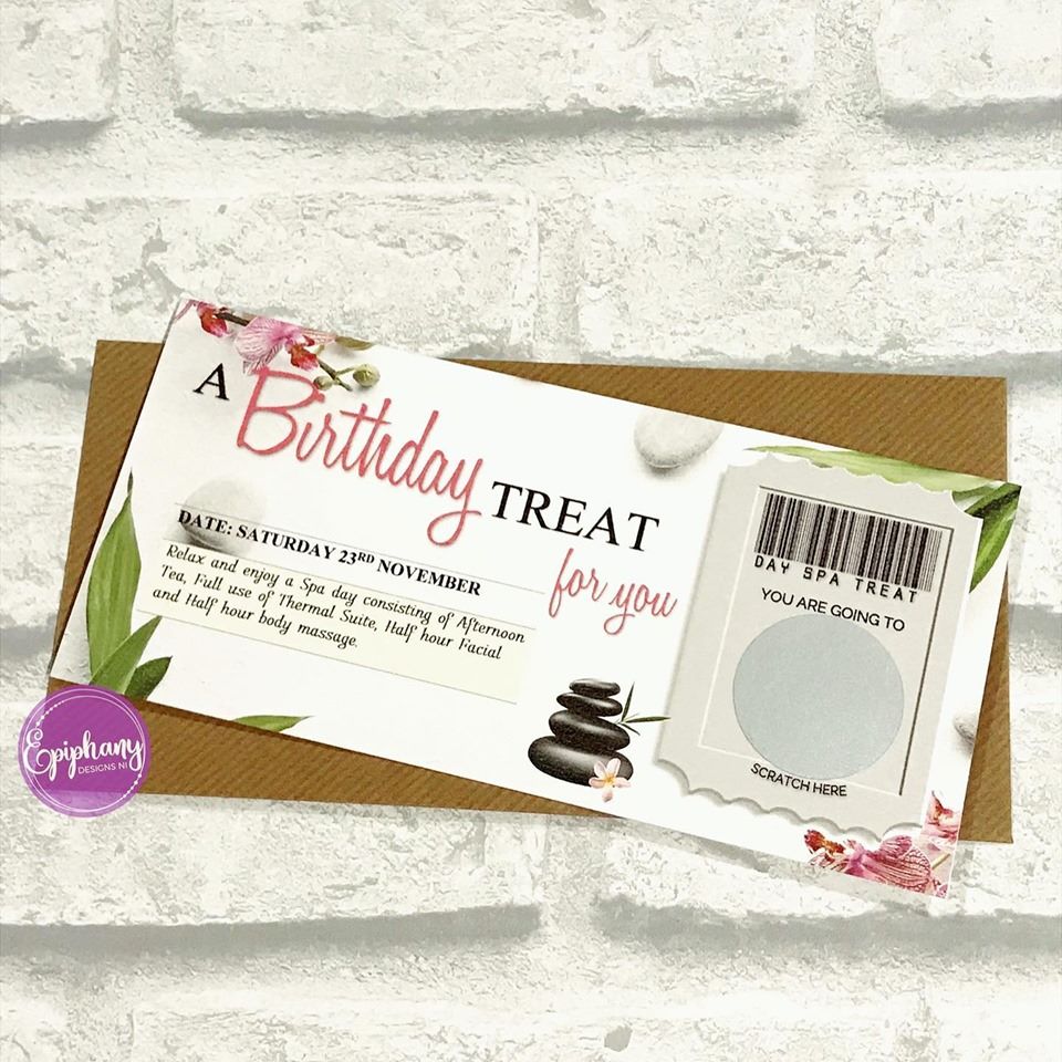 scratch voucher - treat for you - day spa