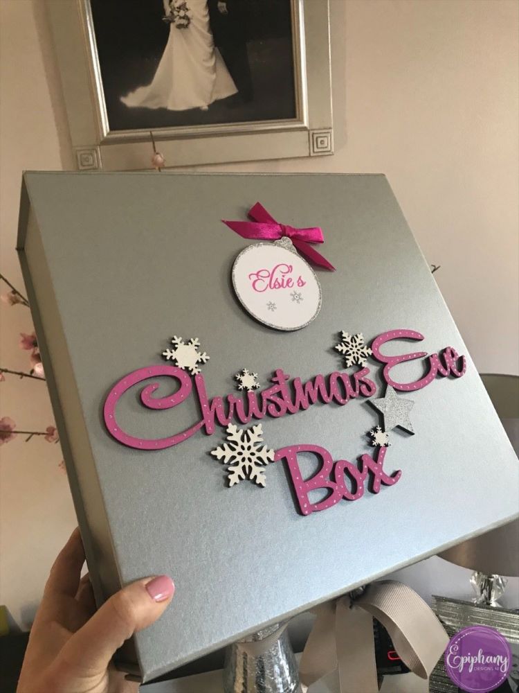 Personalised Silver Christmas Eve Box
