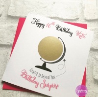 Scratch Card -holiday, jetting off, trip, surprise destination PINK