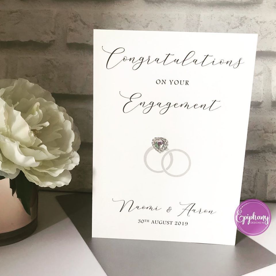 Chic Boutique Range Engagement Congratulations Card - Script