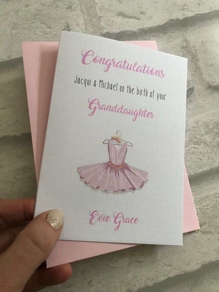 New Granddaughter Congratulations Card 
