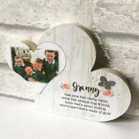 Freestanding Heart in Heart personalised with children’s photo and quote