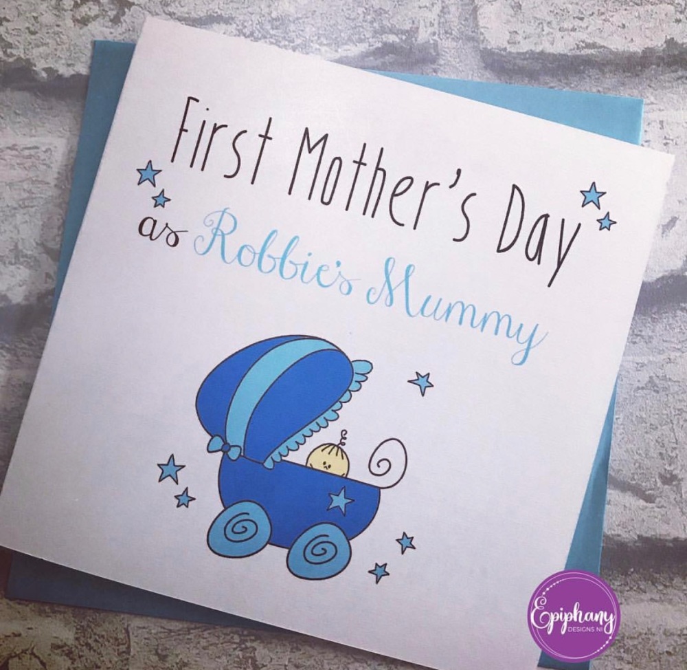 First Mothers Day Card - as (childs name) mummy  -boy