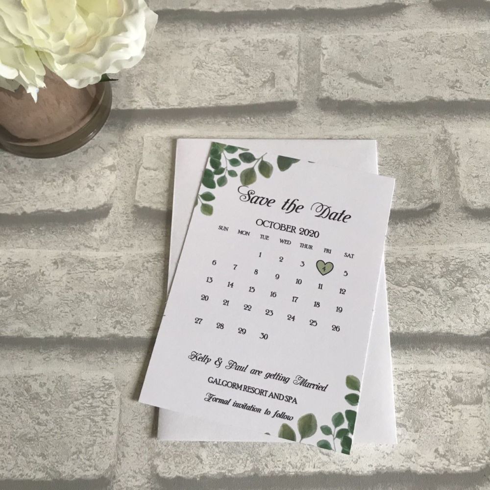 Save the Date - Eucalyptus (pack 10)
