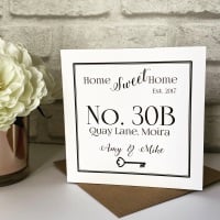 New Home Card Personalised with house number