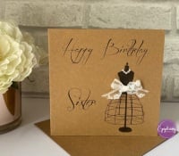 Birthday card -vintage/lace - sister, friend, mother, 18th, 21st, 30th 