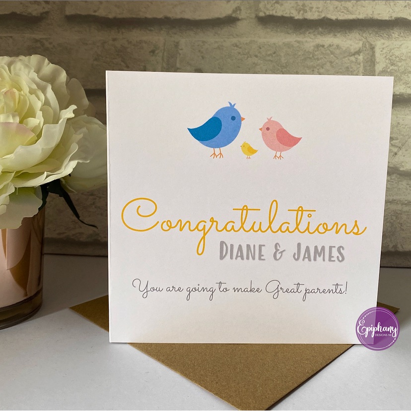 Congratulations Card - parents to be, grandparents to be
