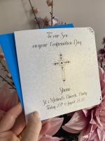 Chic Boutique Range Boys Holy Communion / Confirmation Card Sequins effect 