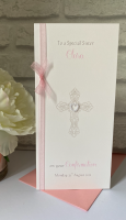 Holy Communion / Confirmation Congratulations Card Personalised Girls  