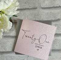 Luxury Birthday card with Age sequins effect
