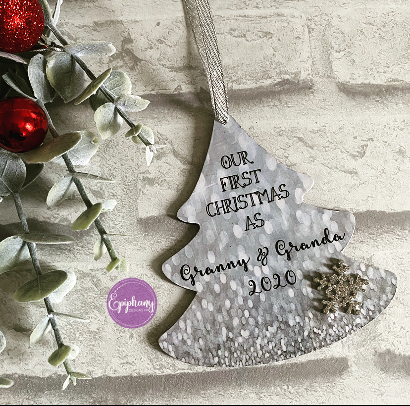 Personalised 1st Christmas Tree Decoration - Any wording