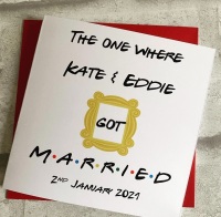 Wedding Congratulations  Card - The one where they got married