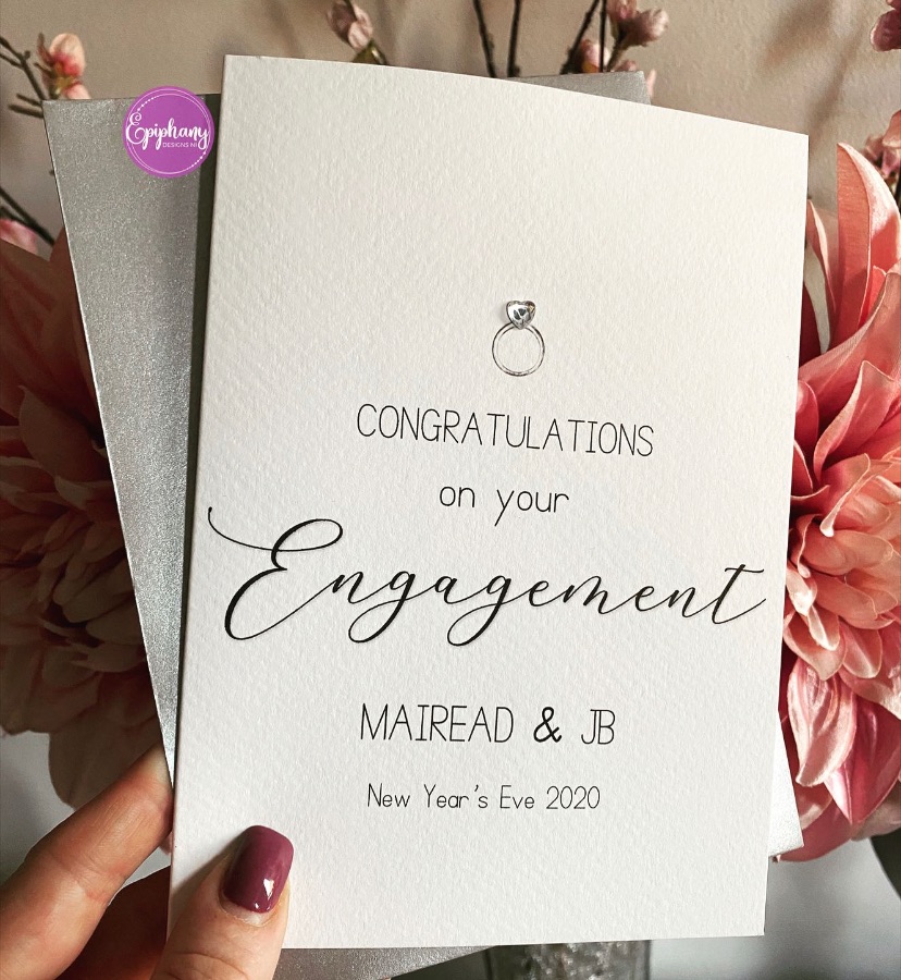 Engagement Congratulations Card - script