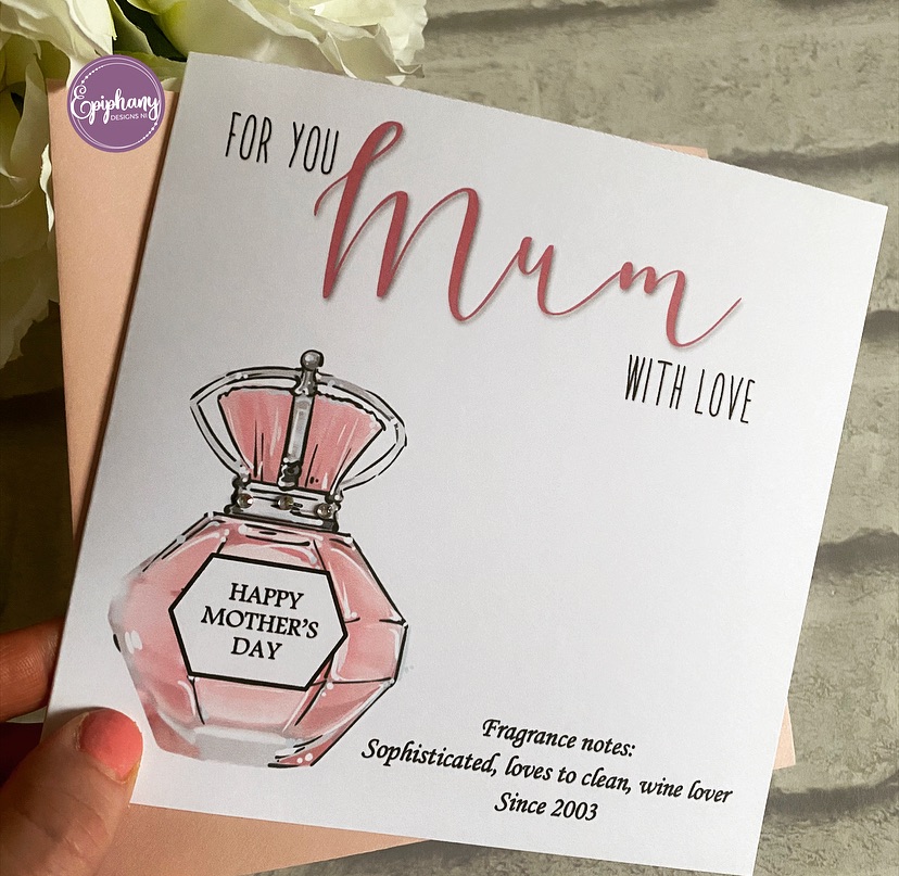Mothers Day Card - perfume fragrance  