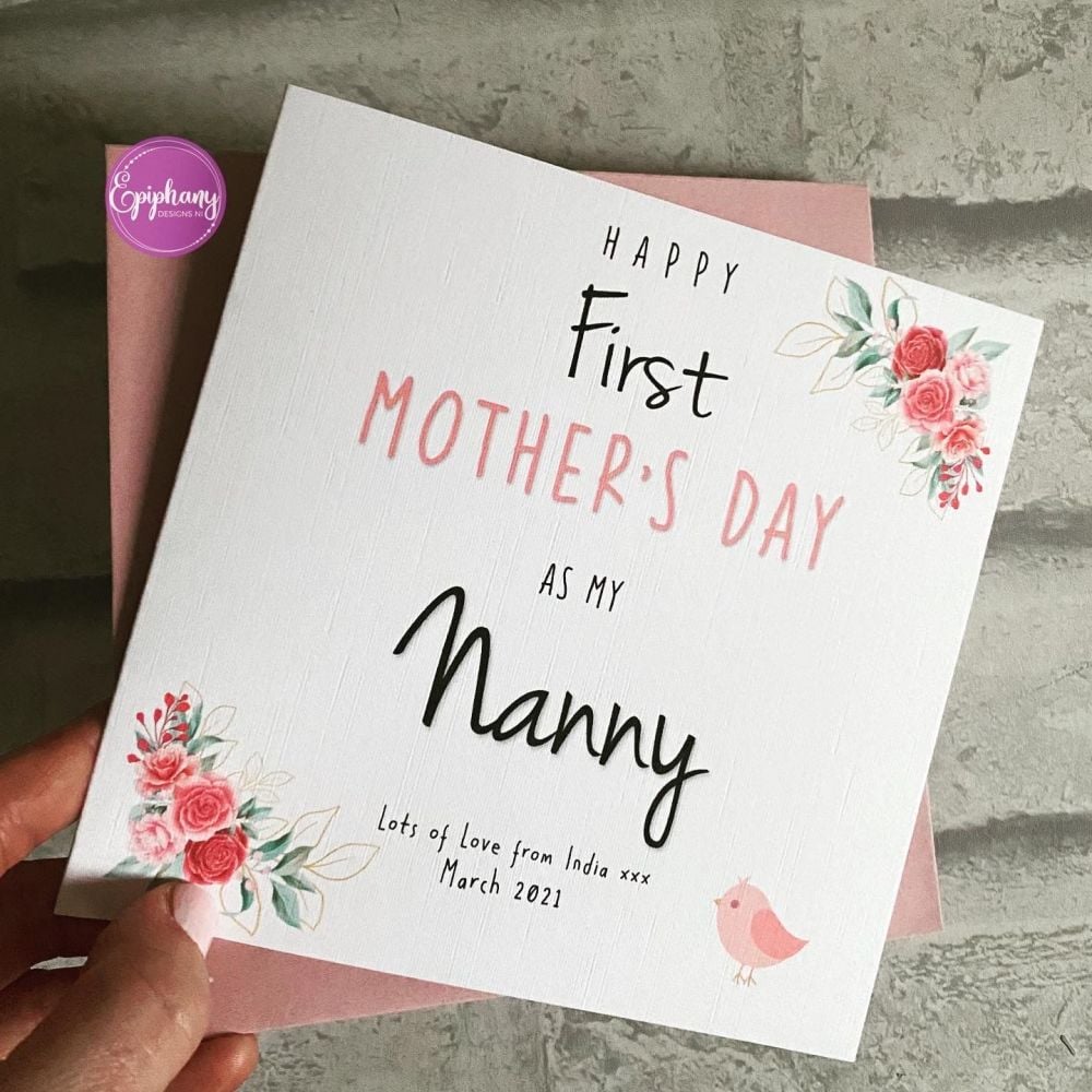 First Mothers Day Card - personalised