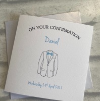 Boys Holy Communion / Confirmation Card- suit jacket 