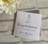 Wedding Day Congratulations Card - Dancing Couple