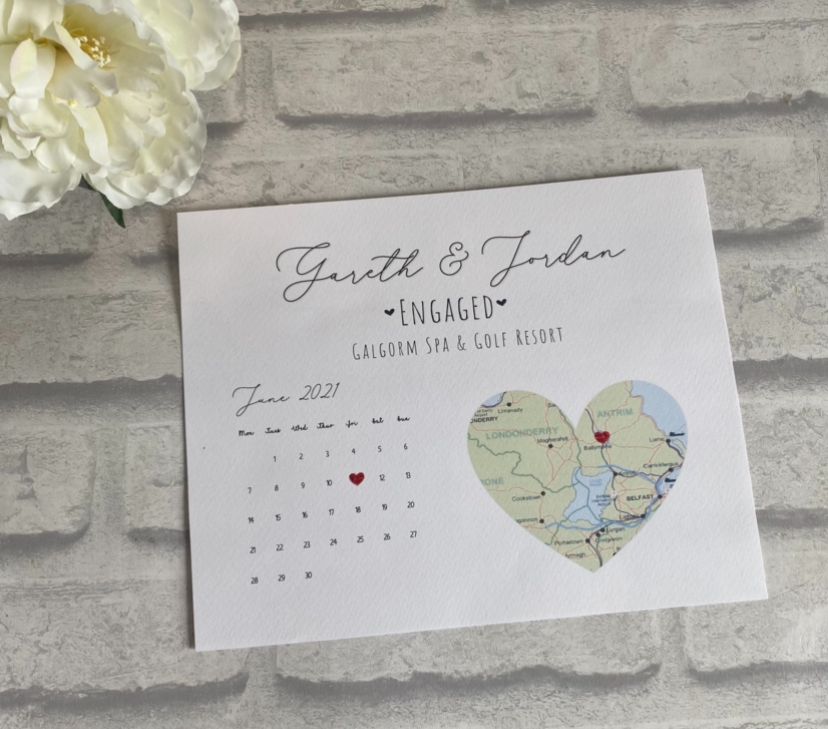 Engagement Map with calendar   - Print only