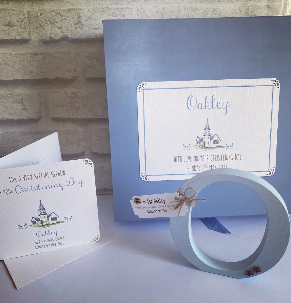 Christening Package with initial