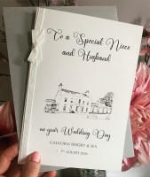 Wedding Day Congratulations Card Large - Venue illustration  