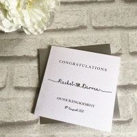 Engagement or Wedding Congratulations Card - modern calligraphy