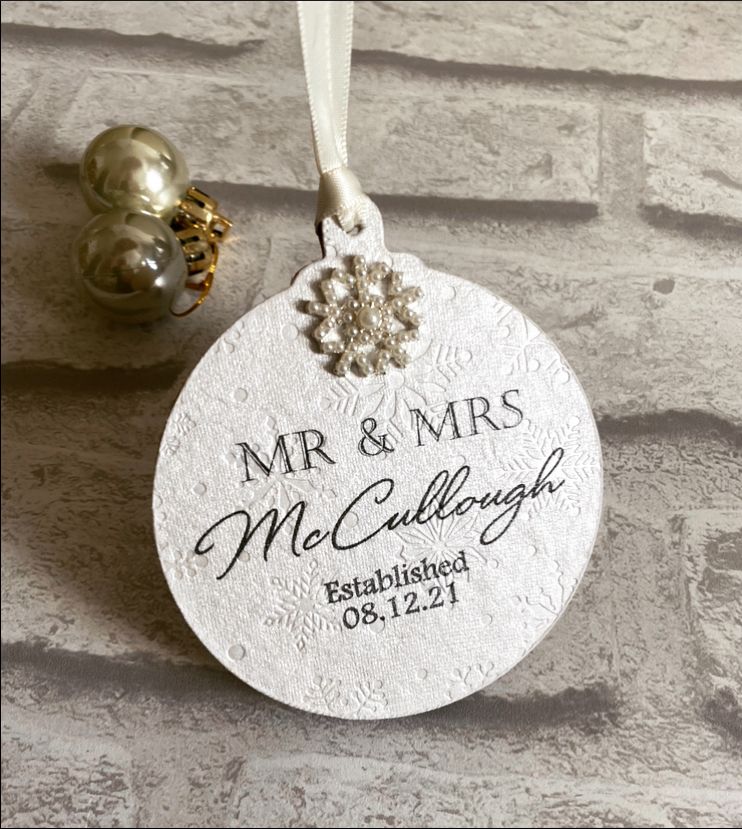 Christmas Bauble - First Christmas Married or Together, Year Established