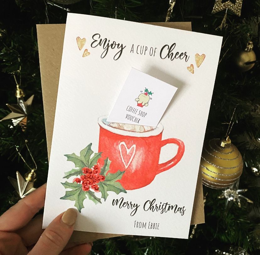 Christmas Card - enjoy a cup of cheer