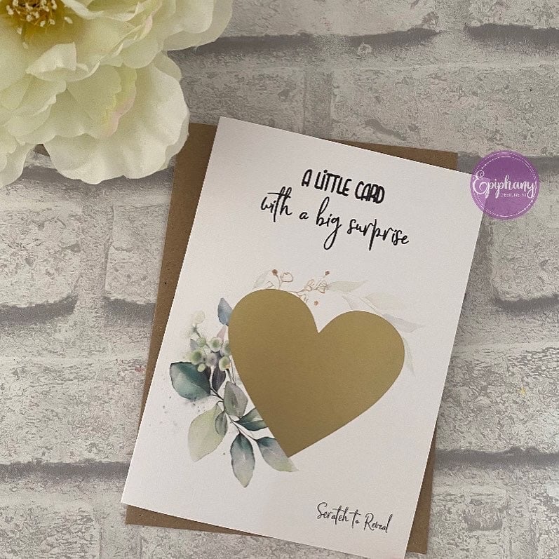 Scratch to Reveal Card - pregnancy announcement 