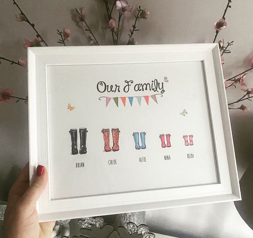Family Welly Boot Frame 