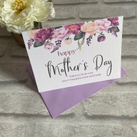 Mothers Day Card - purple floral 